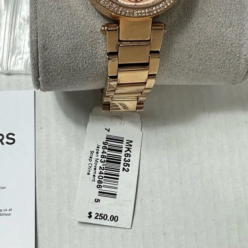Michael Kors Mini Parker Rose Gold Watch - MK6352 EUC - Battery Replaced -A709